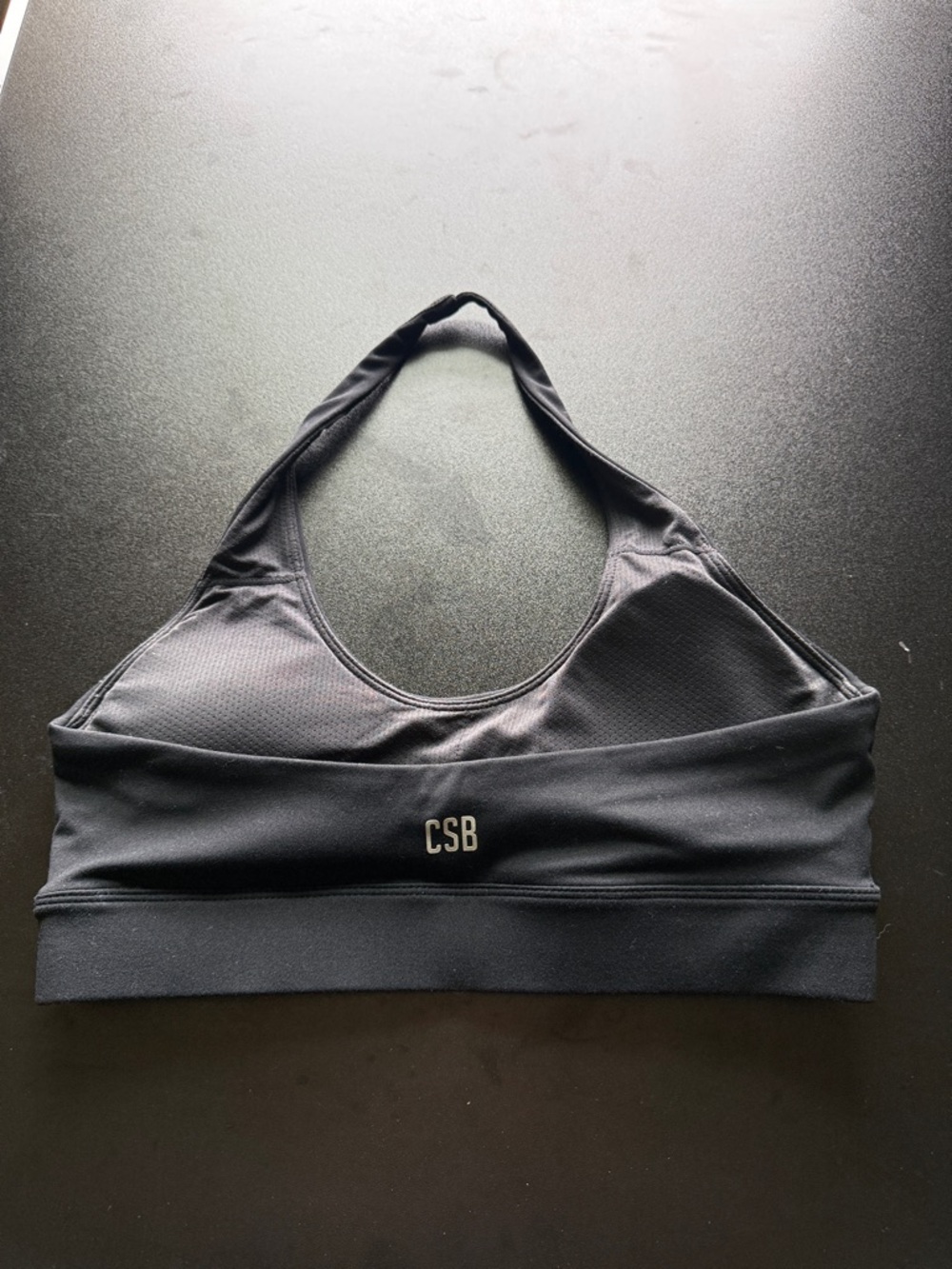Crop Shop Boutique Black Racerback Halter Sports Bra